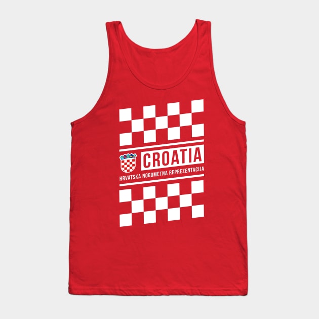 Croatia National Team Checkered Home Jersey Style Tank Top by CR8ART